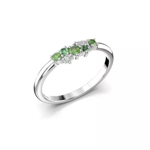 Festive Nadja Green timanttisormus, platina 650-018G-PT