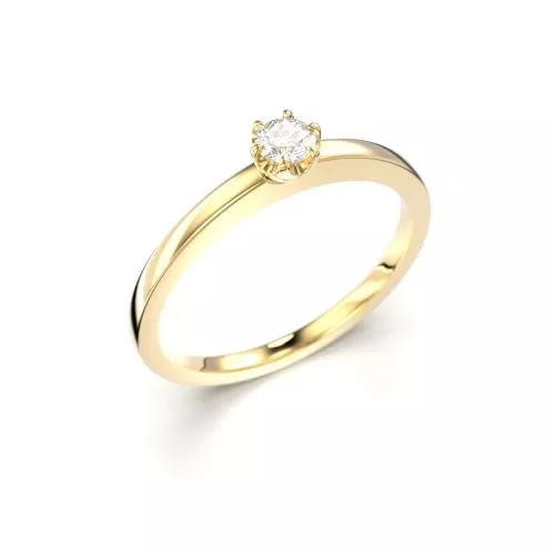 Festive Adele timanttisormus, keltakulta 651-010-KK