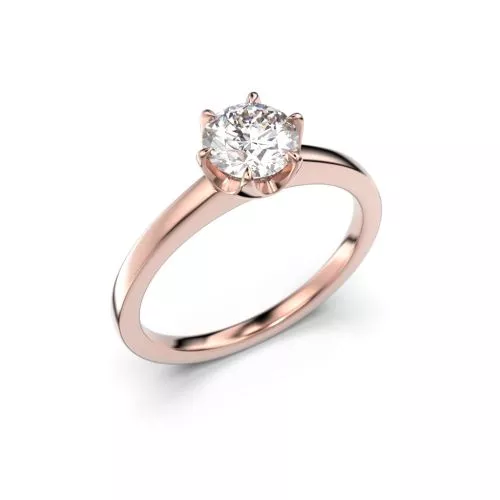 Festive Adele timanttisormus, punakulta 651-070-PK