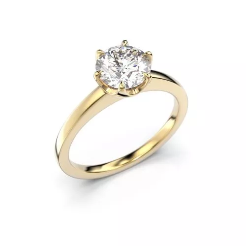 Festive Adele timanttisormus, keltakulta 651-100-KK