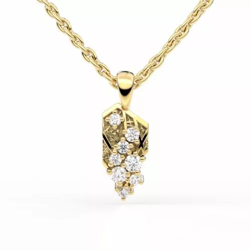 Festive Routa Rakka timanttiriipus, keltakulta 657-011-KK