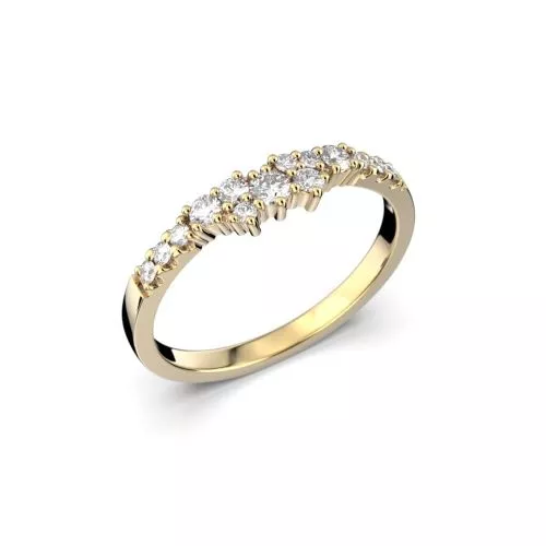 Festive Nadja Side timanttisormus, keltakulta 667-024-KK