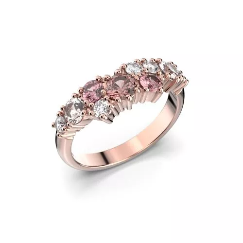 Festive Nadja Grand Pink timanttisormus, punakulta 669-105P-PK