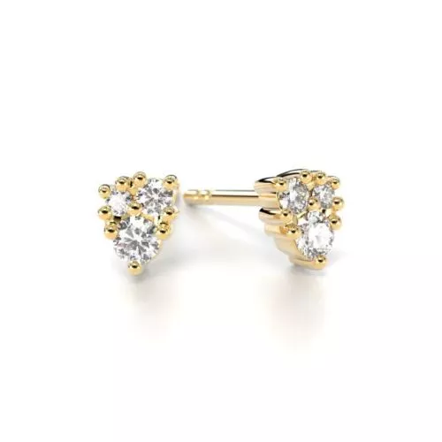 Festive Nadja timanttikorvakorut, keltakulta 672-016-KK