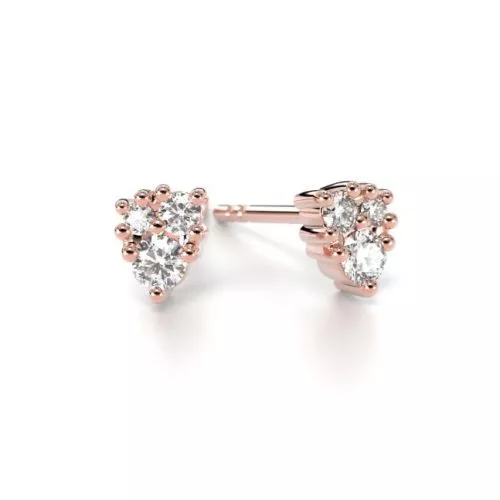 Festive Nadja timanttikorvakorut, punakulta 672-016-PK