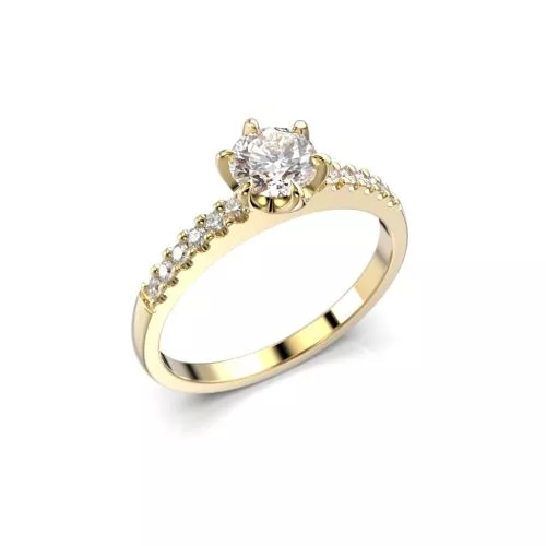 Festive Julianna timanttisormus, keltakulta 682-062-KK