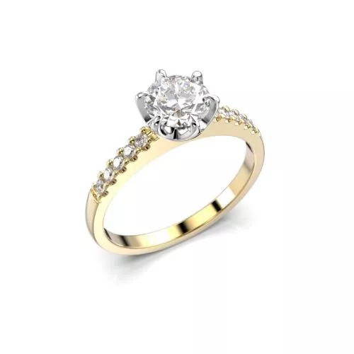 Festive Julianna timanttisormus, kelta- ja valkokulta 682-080-KV