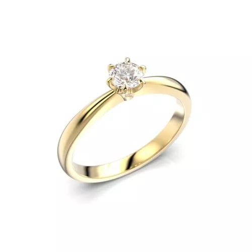 Festive Classic timanttisormus, keltakulta 686-030-KK