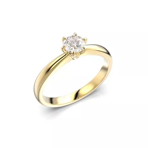 Festive Classic timanttisormus, keltakulta 686-040-KK