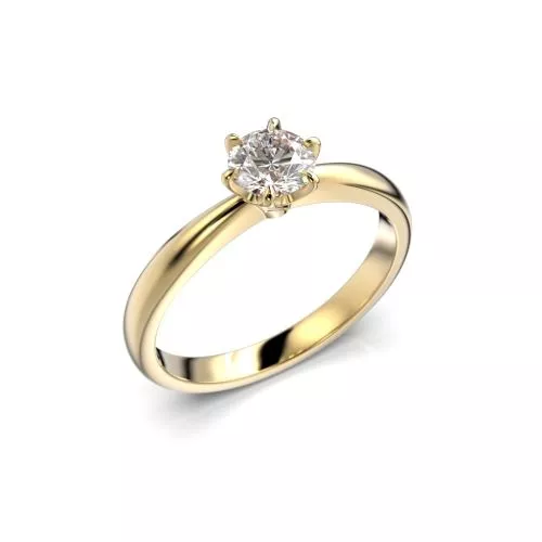 Festive Classic timanttisormus, keltakulta 686-050-KK