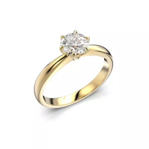 Festive Classic timanttisormus, keltakulta 686-070-KK