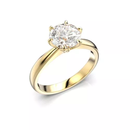 Festive Classic timanttisormus, keltakulta 686-150-KK