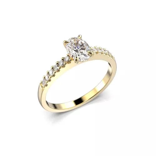 Festive Selena Side timanttisormus, keltakulta 703-062-KK