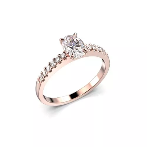 Festive Selena Side timanttisormus, punakulta 703-062-PK