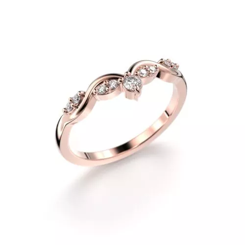 Festive Lilja timanttisormus, punakulta 715-012-PK