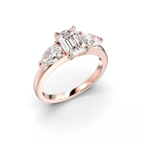 Festive Serena Trilogy timanttisormus, punakulta 720-160-PK