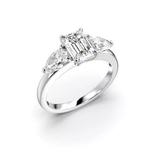 Festive Serena Trilogy timanttisormus, platina 720-160-PT