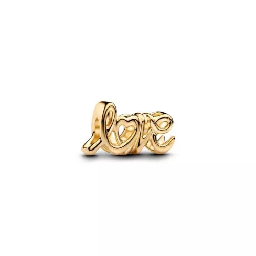 Pandora Handwritten Love Charme, vergoldet 763055C00-1