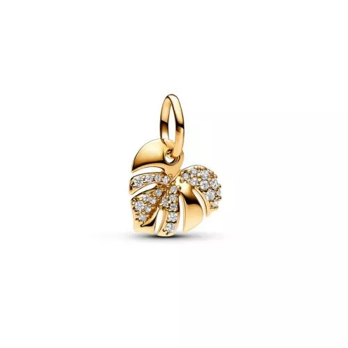 Pandora Sparkling Monstera Leaf Dangle Charme 763349C01-1