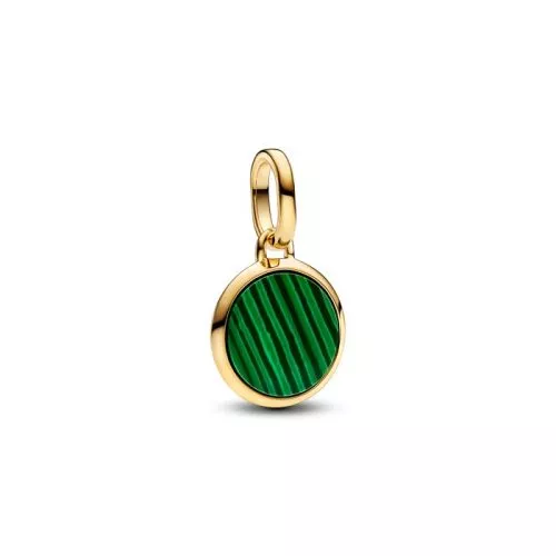 Pandora Me Green Engravable Mini Medallion Charme 763389C01-1