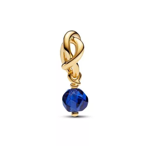 Pandora Faceted Blue Eternity Circle Dangle Charme 763462C09 / September-1