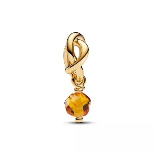 Pandora Faceted Honey Eternity Circle Dangle Charme 763462C11 / November-1