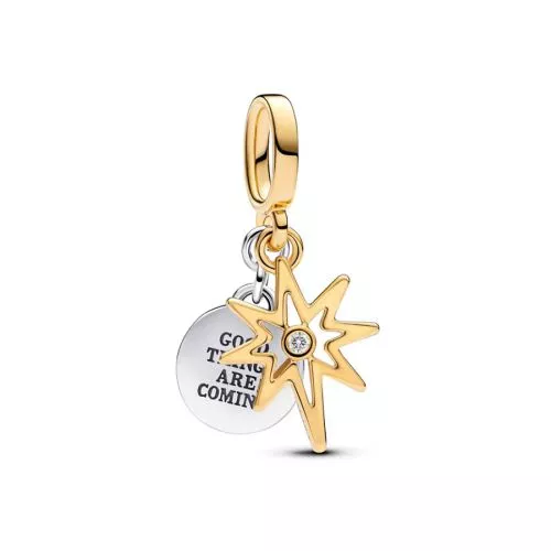 Pandora Engravable North Star Lab-grown Diamond Dangle hela 763588C01-1