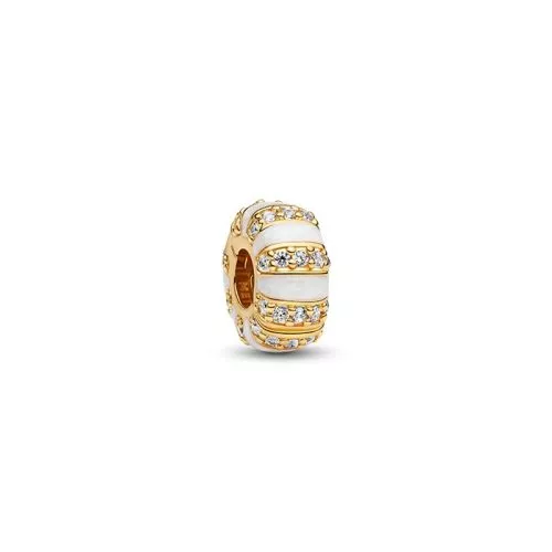 Pandora Gold-Plated Clip Stones and Enamel Charme 763785C01-1
