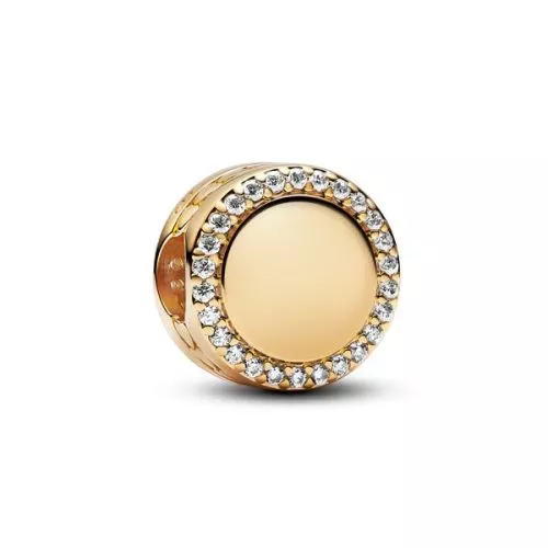 Pandora Engravable Button Charme 768747C01-1