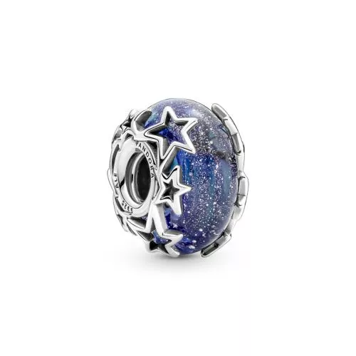 Pandora Moments Galaxy Blue & Star Murano Berlock 790015C00-0
