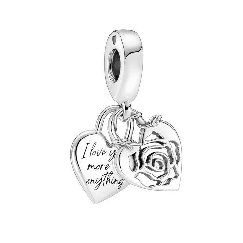 Pandora Dangle Rose Padlock Charme 790086C00-1