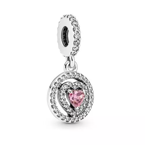 Pandora Double Halo Heart Charme 791476C01-1
