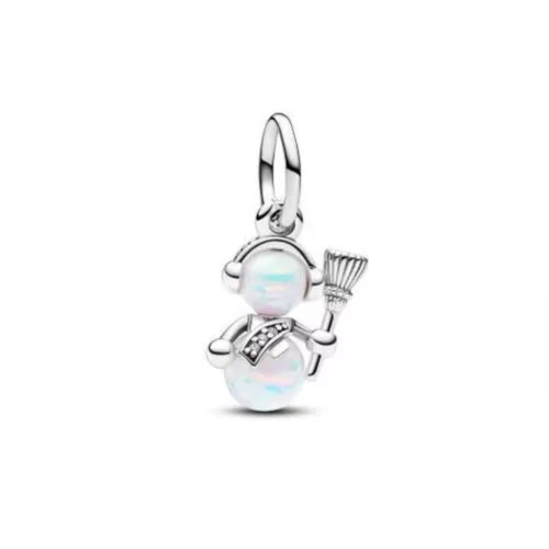 Pandora Opalescent Snowman Dangle Charme 792981C01-1
