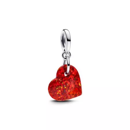 Pandora Opalescent Red Heart Dangle Charme 793348C01-1