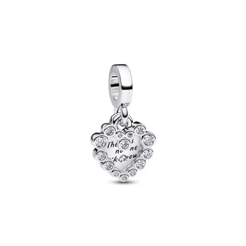 Pandora Sparkling Heart Double Dangle Charme 793765C01-1