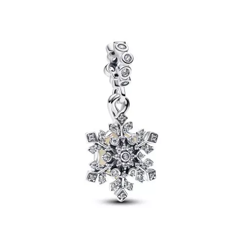 Pandora Opalescent Snowflake Double Dangle Berlock 794142C01