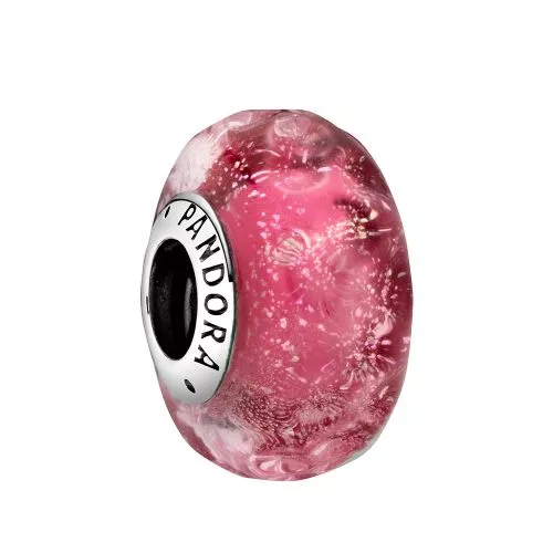 Pandora Wavy Fancy Pink Murano Charme 798872C00-1