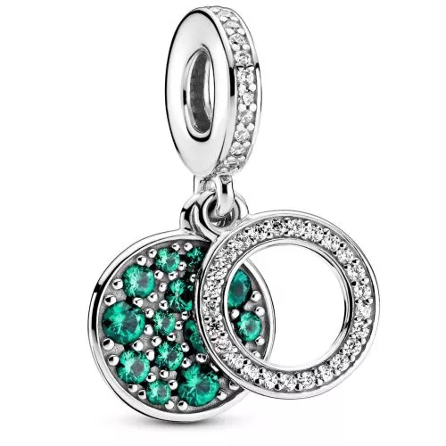 Pandora Sparkling Green Disc berlock 799186C02-1