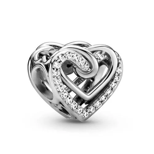Pandora Sparkling Entwined Hearts Charme 799270C01-1