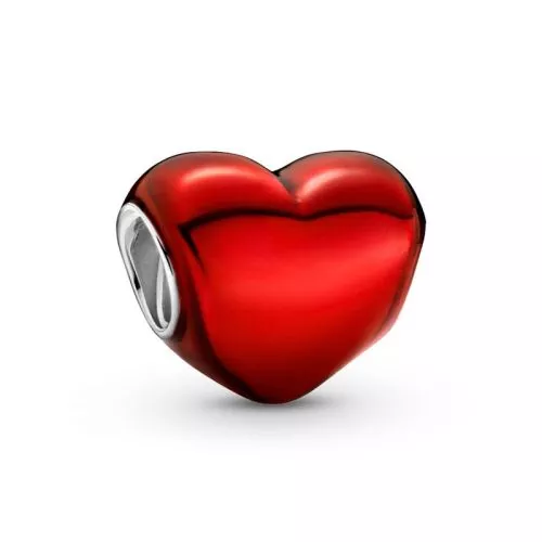 Pandora Metallic Red Heart Charme 799291C02-1
