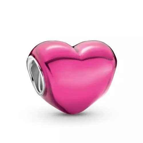 Pandora Metallic Pink Heart Charme 799291C03-1