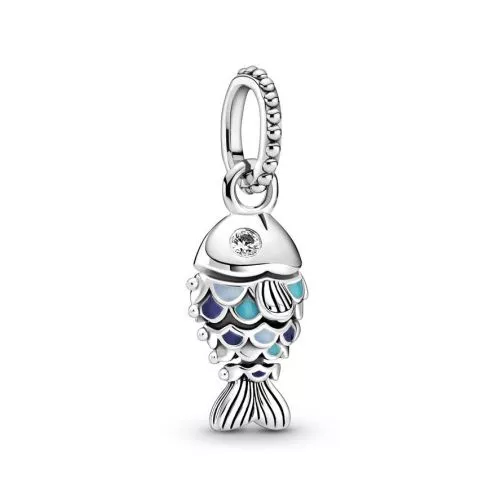 PAN HOP RS BLUE SCALED FISH DANGLE CZ-1