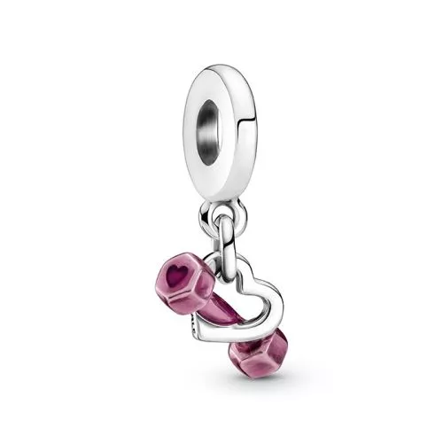 Pandora Dumbbell & Heart Charme 799545C01-2