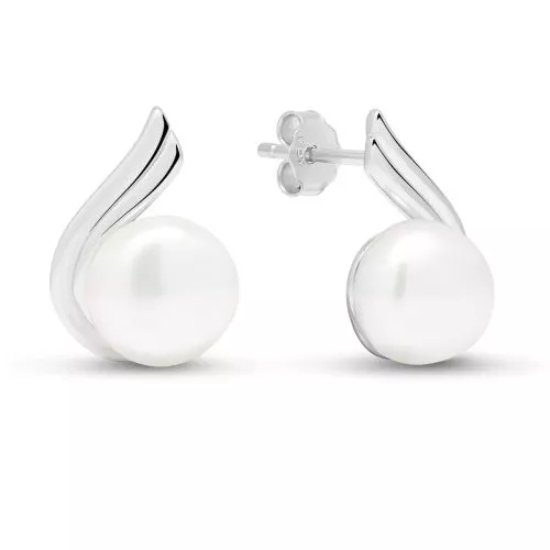Silver Earrings with Pearls BOL-E2015P