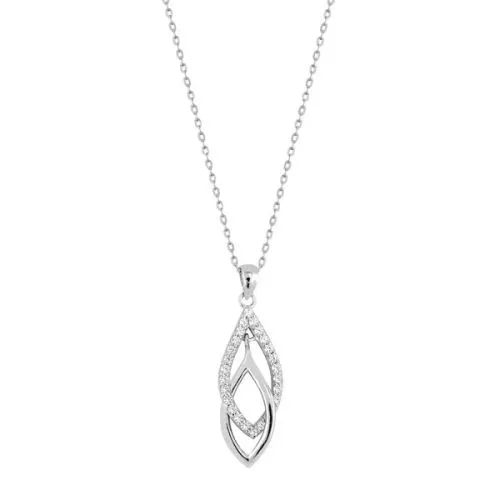 Hopeinen kaulakoru / lehdet BVN-2101144-A-18-45CM-1