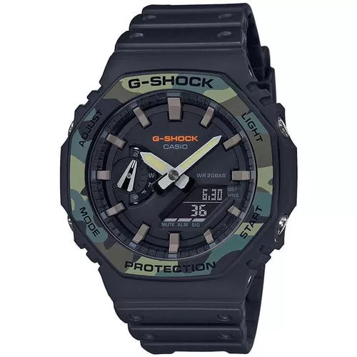 Casio G-Shock Camouflage Layered Bezel Uhr GA-2100SU-1AER-1