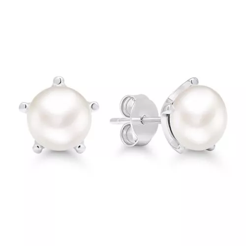 Silverörhängen med Pärlor E-0841P