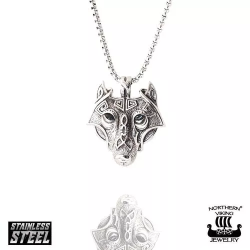 Northern Viking Jewelry Guardian Wolf -kaulakoru  50 cm NVJRS048-1