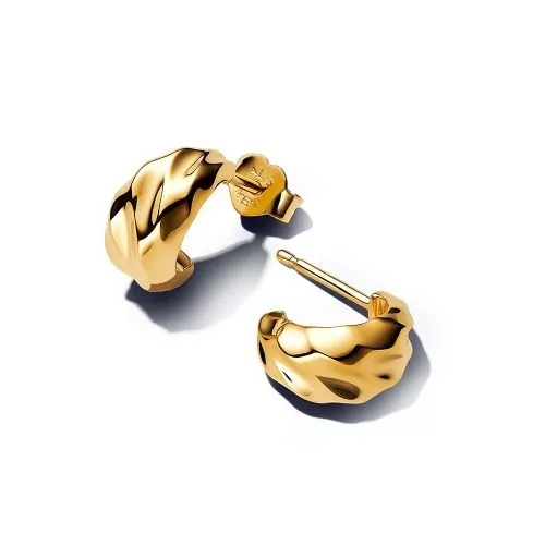 Pandora Rippled Open Hoop Ohrringe 263873C00-1