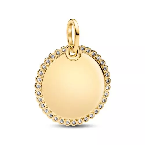 Pandora Engravable Round Tag Pendant Charme 364007C01